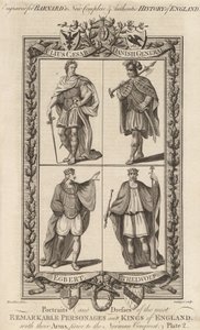 Giulio Cesare, un generale danese, Egberto e Ethelwolf, illustrazione da 