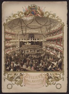 Bal masqué di Jullien, Covent Garden Theatre, Londra da English School