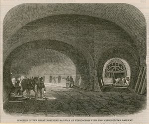 Incrocio della Great Northern Railway a Kings Cross con la Metropolitana da English School