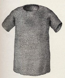 Cotta di maglia jutish o danese risalente a prima del 450 d.C., da A Short History of the English People di J. R. Green, pubblicato nel 1893 da English School