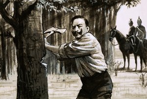 Kaiser Guglielmo II che abbatte alberi da English School