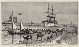 Kantarah, sul Canale di Suez (incisione) da English School