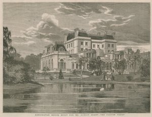 Kensington House, costruita per il signor Albert Grant, il fronte del giardino da English School