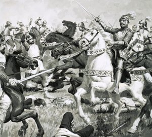Re Artù condusse i Britanni ad una vittoria schiacciante contro i Sassoni