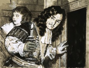 Re Carlo II si nasconde dopo la sua sconfitta nella battaglia di Worcester