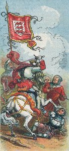 Re Edoardo III alla battaglia di Crécy da English School