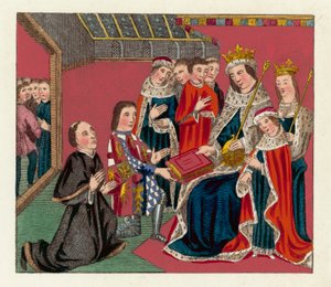 Re Edoardo IV, la sua regina e il figlio da English School
