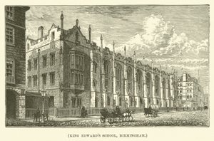 Scuola King Edward, Birmingham (incisione) da English School