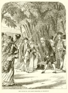 Re Giorgio III e Regina Carlotta a Cheltenham da English School