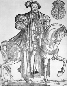 Re Enrico VIII a cavallo da English School
