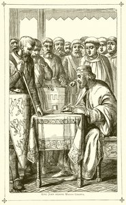 Re Giovanni firma la Magna Carta