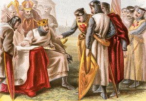 Re Giovanni costretto a firmare la Magna Carta da English School