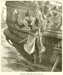 Il re Luigi si tuffò completamente armato in mare da English School