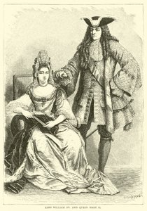 Re Guglielmo III e Regina Maria II da English School