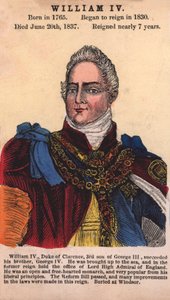 Re Guglielmo IV (incisione colorata) da English School