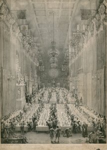 Re Guglielmo IV e Adelaide alla Guildhall, Londra, 1834