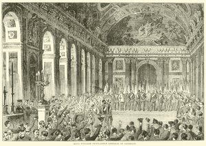 Re Guglielmo proclamato imperatore di Germania, dicembre 1870 da English School