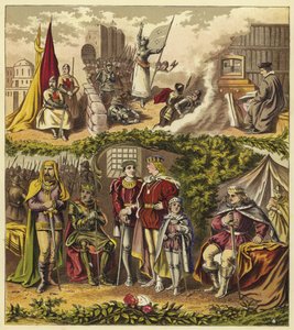 Re della Casa di Lancaster e York; Re Enrico IV, Re Enrico V, Re Enrico VI, Re Edoardo IV, Re Edoardo V, Re Riccardo III da English School