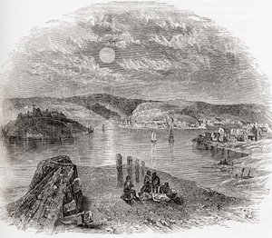 Kinsale, County Cork, Irlanda nel XIX secolo, da Old England: A Pictorial Museum, pub. 1847 da English School