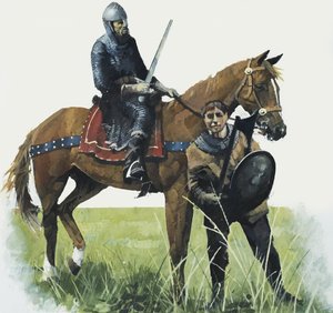 Cavaliere e scudiero da English School