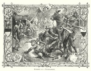 Cavalieri a un torneo (incisione)