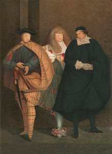 Lacy, un attore al tempo di re Carlo II, in tre dei suoi principali personaggi da English School
