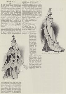 Pagina delle signore, abbigliamento (litografia)