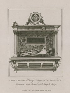 Monumento della Contessa Vedova di Nottingham, Lady Arabella, nella Cappella di Santa Maria le Savoy da English School