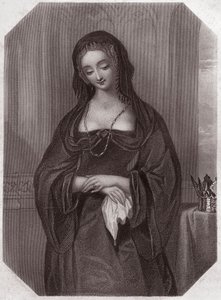 Lady Grey (Enrico VI) (Elizabeth Woodville) in - "Galleria delle donne di Shakespeare, collezione di quarantacinque ritratti seri dei primi artisti londinesi, arricchita di avvisi critici e letterari" circa 1838 - da "Galleria delle donne di Shakespeare, C