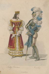 Lady Rowena e Ivanhoe da English School