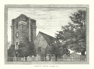 Chiesa di Laleham (incisione) da English School