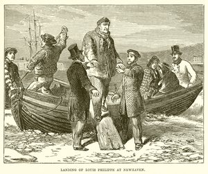 Sbarco di Luigi Filippo a Newhaven da English School