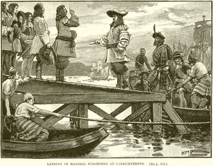 Sbarco del maresciallo Schomberg a Carrickfergus da English School