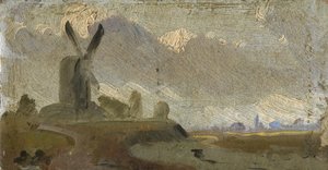 Paesaggio con mulino a vento da English School