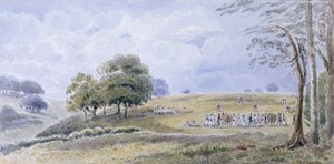 Paesaggio con donne arcieri