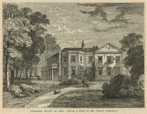 Langham House nel 1820 da English School