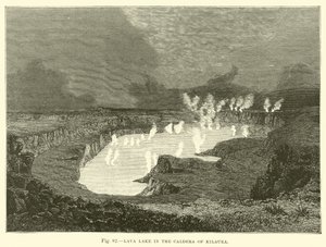 Lago di lava nella caldera di Kilauea da English School