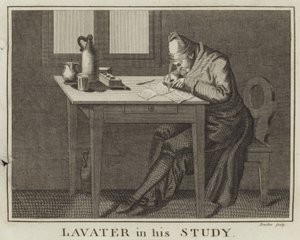 Lavater nel suo studio da English School
