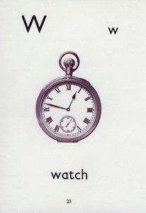 Lettera W, orologio
