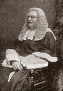Lewis William Cave 1832-1897. Giudice britannico. Da The Strand Magazine, pubblicato nel 1896 da English School
