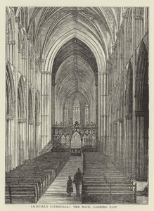 Cattedrale di Lichfield, la navata, guardando a est da English School