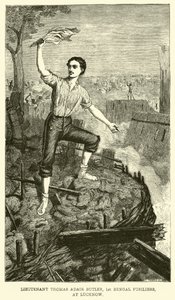 Tenente Thomas Adair Butler, 1° Fucilieri del Bengala, a Lucknow da English School