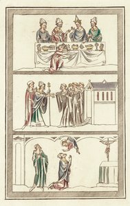 Vita di Thomas Becket (incisione colorata) da English School