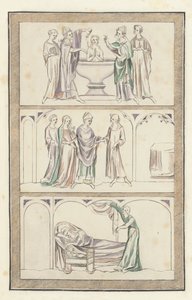Vita di Thomas Becket (incisione colorata) da English School