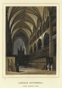 Cattedrale di Lincoln, coro guardando a ovest da English School