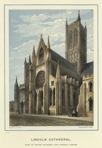 Cattedrale di Lincoln, vista del transetto sud e della torre centrale