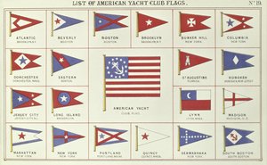Elenco delle bandiere dei club di yacht americani, dal Lloyds Register of Shipping da English School