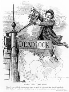 Lloyd il lubrificatore, da Punch magazine, 13 novembre 1907 da English School