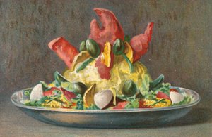 Maionese per insalata di aragosta (litografia a colori)
