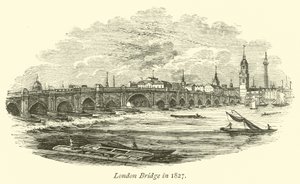 Ponte di Londra nel 1827 da English School